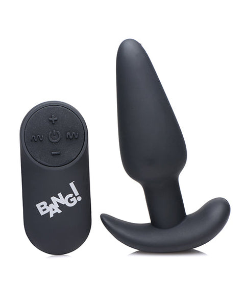 Bang! 21X Vibrating Silicone Butt Plug w/Remote