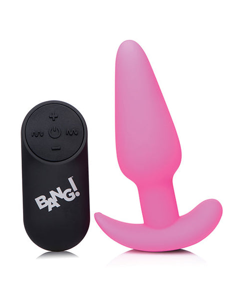 Bang! 21X Vibrating Silicone Butt Plug w/Remote