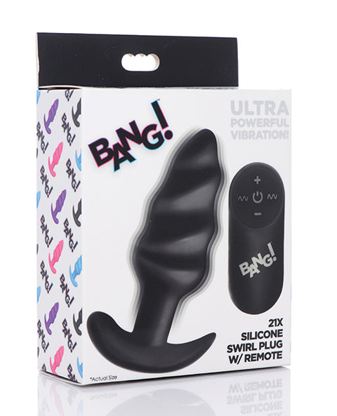 Bang! 21X Vibrating Butt Plug w/Remote Control