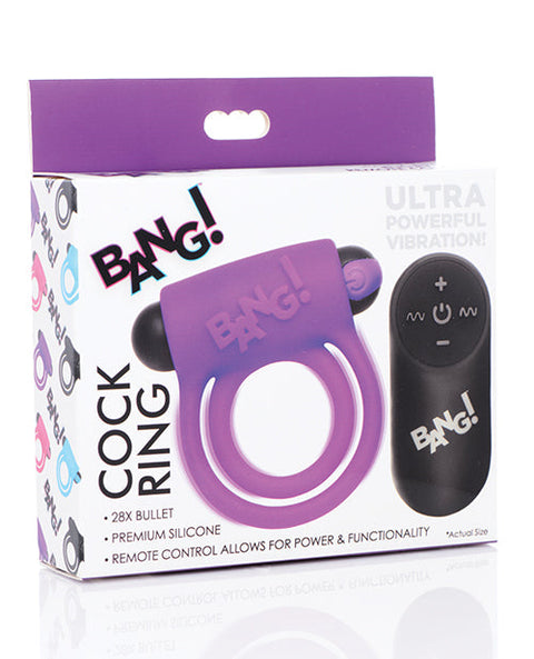 Bang! Vibrating Cock Ring & Bullet w/Remote Control