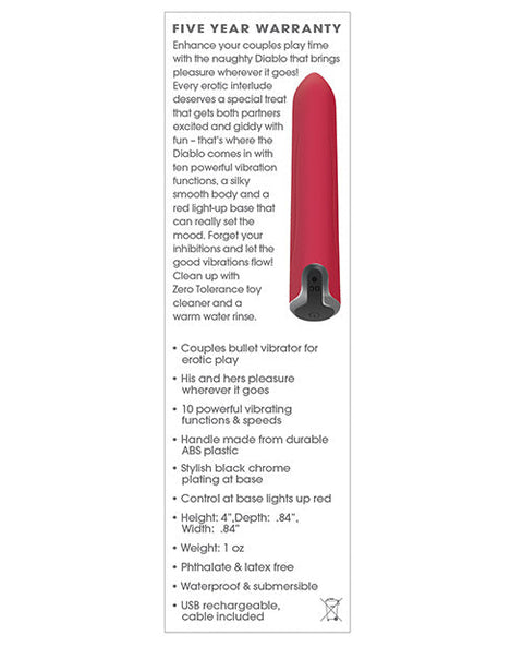 Zero Tolerance Diablo Bullet - Red/Black
