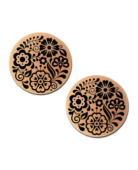Pastease Halos Silicone Floral Nipple Covers W/Travel Box - Bloom
