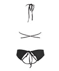 Allure Marley Mesh Peek A Boo Top & Open Panty Black