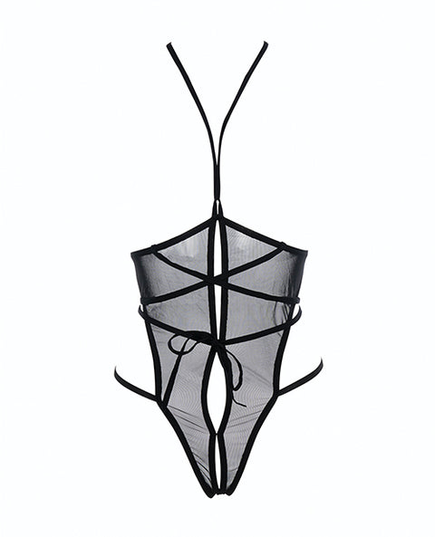 Allure Nicola Open Cup Mesh Teddy Black