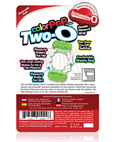 Screaming O Color Pop Quickie Two-O