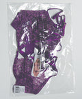 Metallic Scallop Stretch Lace Bra &/G-String - Purple