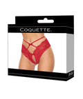 Lace Hipster Panty w/Bow Detail - Red SM