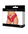 Lace Hipster Panty w/Bow Detail - Red SM