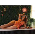Mango Obsession Lace & Mesh Babydoll W/G-String - Orange