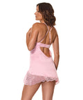 Kissed by Satin Underwire Chemise - Pink LG