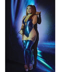 Darque Midnight Wet Look Teddy - Blue