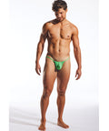 Cocksox Enhancing Pouch Slingshot - Palm Leaf Green SM