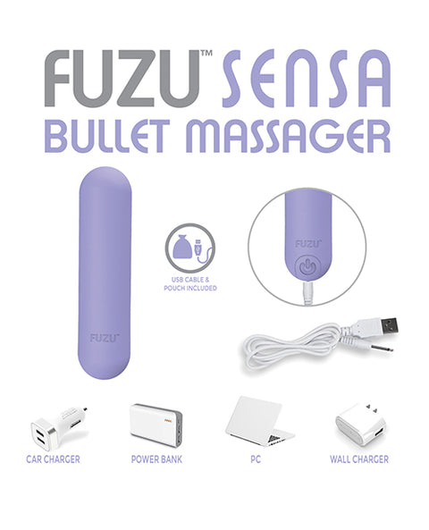 Fuzu Sensa Activated Rechargeable Bullet Massager - Pastel