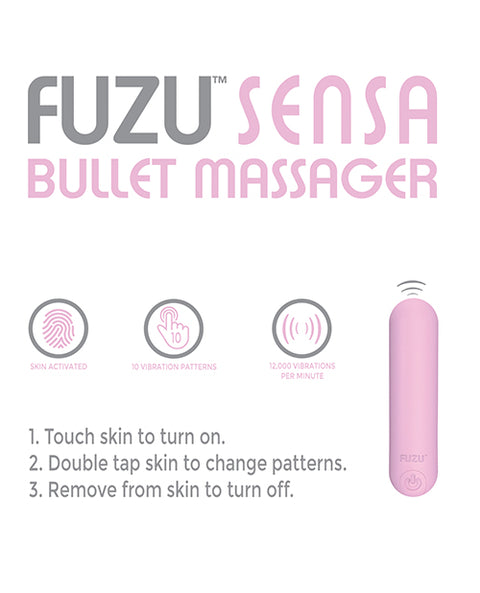 Fuzu Sensa Activated Rechargeable Bullet Massager - Pastel