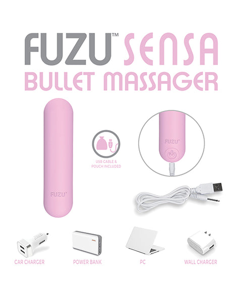 Fuzu Sensa Activated Rechargeable Bullet Massager - Pastel