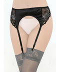 Satin & Lace Garterbelt Black XL