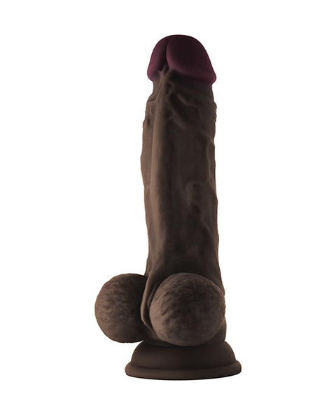 Shaft Model A Flexskin Liquid Silicone 7.5" Dong W/Balls
