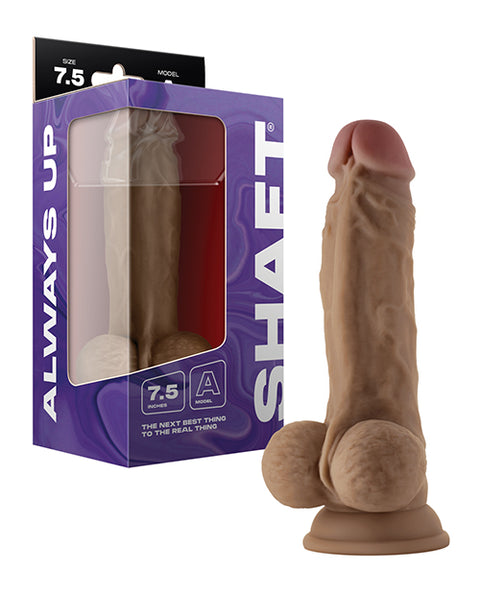 Shaft Model A Flexskin Liquid Silicone 7.5" Dong W/Balls