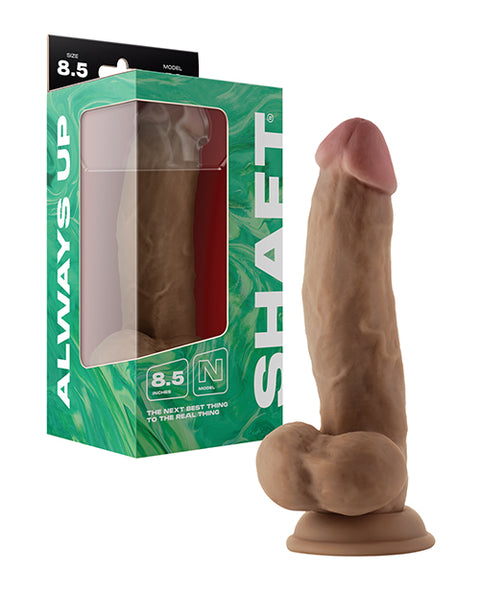 Shaft Model N Flexskin Liquid Silicone 8.5" Side Curve Dong W/Balls