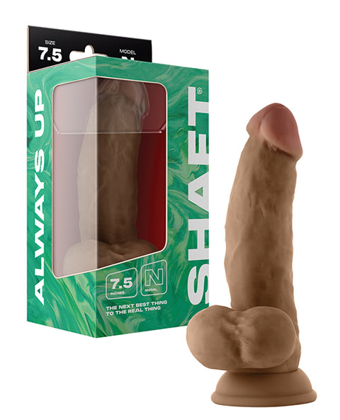 Shaft Model N Flexskin Liquid Silicone 7.5" Side Curve Dong W/Balls
