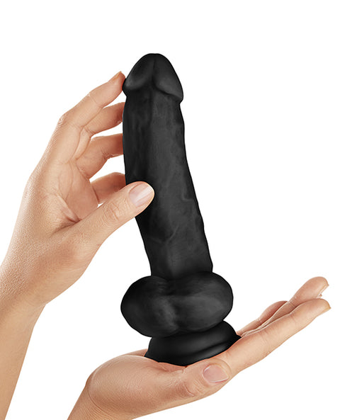 Shaft Model N Flexskin Liquid Silicone 9.5" Side Curve Dong W/Balls