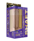 Shaft Flexskin Liquid Silicone 7.5" Vibrating Dong W/Balls