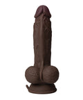 Shaft Flexskin Liquid Silicone 7.5" Vibrating Dong W/Balls