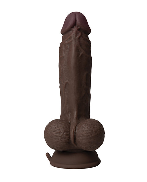 Shaft Flexskin Liquid Silicone 7.5" Vibrating Dong W/Balls
