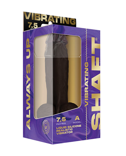 Shaft Flexskin Liquid Silicone 7.5" Vibrating Dong W/Balls