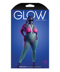Glow Come Alive Suspender Stockings, Bralette & G-String Multi Color