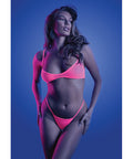 Glow Come Alive Suspender Stockings, Bralette & G-String Multi Color