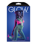 Glow Come Alive Suspender Stockings, Bralette & G-String Multi Color
