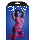 Glow Captivating Halter Bodystocking & G-String Neon Pink