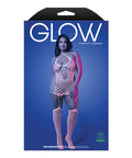 Metamorphic Glow-In-The-Dark Bodystocking Dress; Glows Pink - White