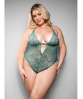 Temptress Aerin Lace Teddy W/Removable Chain - Green