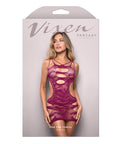 Vixen For The Thrill Leopard Knit Cut Out Dress - Magenta