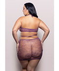 Vixen Focus On Me Halter Dress W/Key Ring Details - Purple