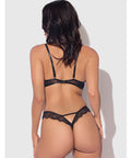 Nadia Lace & Mesh Cutout Teddy - Black XL