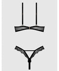 Nadia Lace & Mesh Cutout Teddy - Black XL