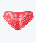 Bella Lace Up Tanga Panty w/Jewel Detail - Coral 1X/2X