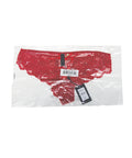 Bella Lace Up Tanga Panty w/Jewel Detail - Red SM