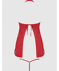 Dragon Mesh & Applique Chemise w/G-String 2 pc Set - Red 1X/2X