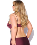 Brigeta Satin Cut Out Long Dress - Burgundy MD