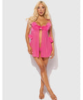 Marilyn Marabou & Mesh Babydoll & G-String Set - Pink