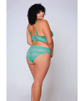 Geometric Lace Bralette & Hipster Teal