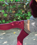 Kixies Heather Opaque Thigh High Cranberry