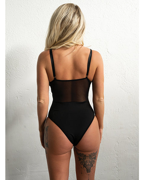 Kix'ies Signature Striped Bodysuit Black