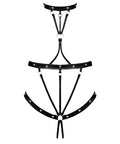 Lust Seducer Strappy Cupless & Crotchless G-String Teddy Black