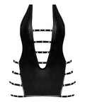 Lust Portia Mini Dress W/Plush Elastic Strapping Black