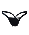 Male Basics Y Buns Thong Black